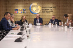 Junta Directiva de la Confederación Canaria de Empresarios con Rosa Santos, Directora del Departamento de Empleo, Diversidad y Protección Social de CEOE.)