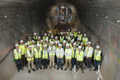 Pedro Ortega durante la visita a las obras de la central hidroeléctrica Salto de Chira