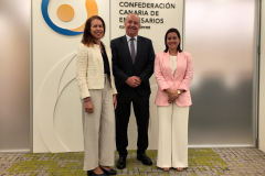 El presidente de la CCE, recibió a Dácil Barreto, presidenta de ACIT, y a Yaiza Castilla, directora general