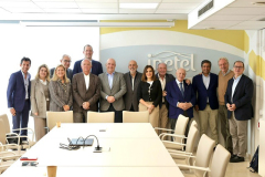 Pedro Ortega durante el encuentro con el Círculo de Empresarios de Gran Canaria, celebrado en las instalaciones de Inetel