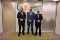 Reunión de la CCE con Luis Suárez, nuevo vicepresidente de la Zona Especial Canaria